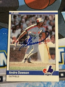 1984 Fleer Baseball #273 Andre Dawson signed Auto Autogramm - Bild 1 von 2
