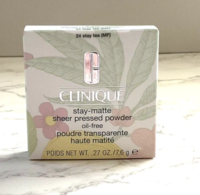 Clinique Stay-matte sheer pressed powder oil-free #24 Stay Tea  0.27 Oz NIB - Image 1 of 4