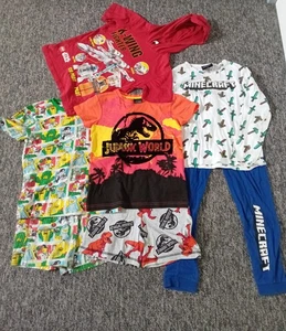 3 x Lego Minecraft Jurassic World Pyjama Set 1 x T-Shirt Konvolut 7 - 8 Jahre - Bild 1 von 1