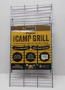 Rome  124 Pioneer Camp Grill Chrome Plated Steel, 24 x 12-Inch Camp Grill - Picture 1 of 4