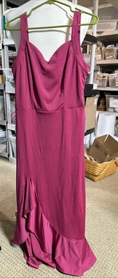 Grace Karin Sleeveless Ruffle Dress Rose Pink Prom Wedding Date Night Formal L - Image 1 of 4