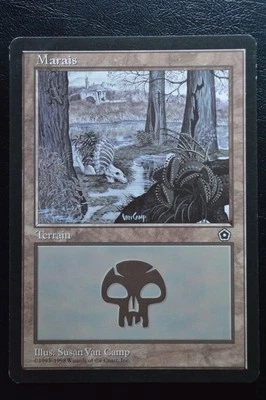 Magic The Gathering MTG SWAMP (158) FRENCH Portal Second Age LP Lightly Played - Image 1 of 2