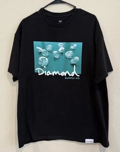 Diamond Supply Co Men's Stone Script Tee T-Shirt XL Black Skate Streetwear Y2K - Picture 1 of 7