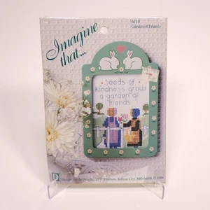 Designs for the Needle Framed Cross Stitch Kit "Garden of Friends" #6110 New NOS - Picture 1 of 5