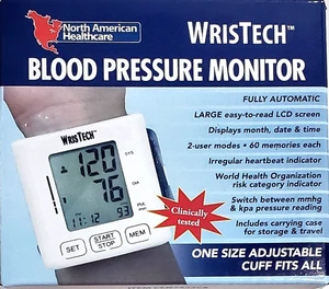 WrisTech Misuratore di Pressione Arteriosa Completamente Automatico Regolabile Grande Display - Foto 1 di 1