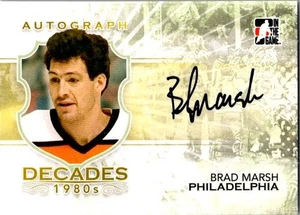 2010-11 In the Game Decades 1980s - Autógrafos Brad Marsh #A-BM (AU) 1 - Imagen 1 de 2