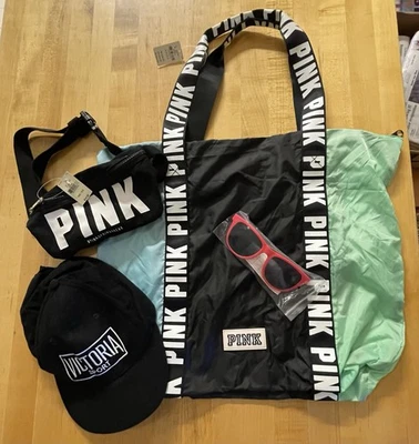 Victoria Secret ROSA Accesorios Lote Nuevo con Etiquetas Deportivo Trendy Lote de 4 Piezas Foto 1 de 4