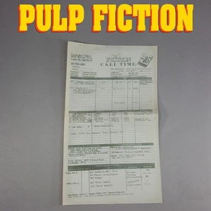Pulp Fiction Movie Call Sheet - Monster Joe's Including Deleted Scene, Prop - Picture 1 of 13