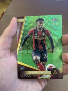 2024 Topps Chrome MLS - Ajani Fortune #181 Neon Green Wave Refractor /99 (RC) - Bild 1 von 2