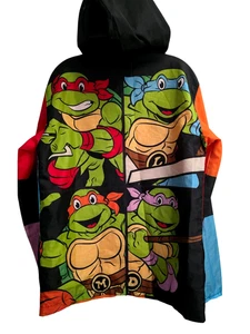Teenage Mutant Ninja Turtles Jacket Mens Small Multicolor Hooded Windbreaker - Picture 1 of 10