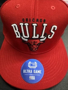 Sombrero Ultra Game Chicago Bulls VGMI186F Rojo, Snapback, Nuevo Letras Blancas Nuevo Con Etiquetas - Imagen 1 de 7