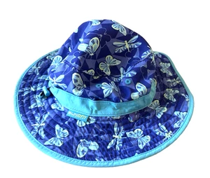 SUNDAY AFTERNOONS BLUE BUTTERFLY TODDLER GIRL'S SUN PLAY HAT 2-5 YO UPF 50+ - Picture 1 of 3