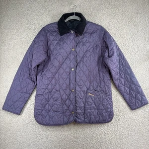 Barbour Jacket Women's Size UK 14 Purple Shaped Liddesdale Country Quilted - Picture 1 of 15