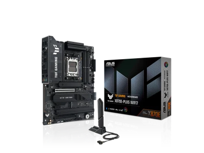 ASUS TUF GAMING X870E-PLUS WIFI7 AMD X870E ATX Motherboard with 16+2+1 80A Power - Image 1 of 4