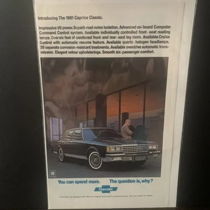 Pubblicità Pubblicità Introduzione Chevrolet Chevy Caprice Classic 1981 Vintage - Foto 1 di 2