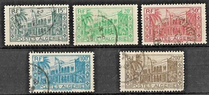 (23) ARGELIA - PALACIO DE VERANO 1944. SCOTT 167-171. USADO - Imagen 1 de 1