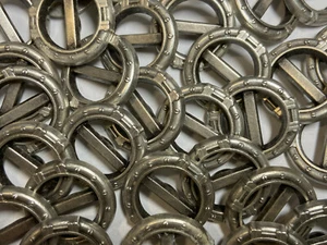 Italian Metal Button Cartier 80's Look Vintage Silver Finish 13mm 18mm 23mm   - Picture 1 of 12