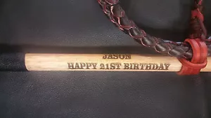 5ft Red Hide Stock Whip leather stockwhip personalised name engraved - Picture 1 of 6
