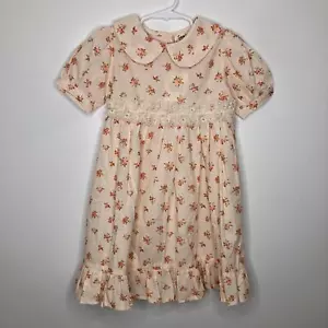 NWT SAM & LOULOUTE Elsa Dress Cream Orange Rose Floral 120 5 - Picture 1 of 4