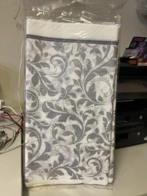 Capa de mesa de papel design de pergaminho elegante prata suprimentos para festa de aniversário 1 quilate nova! - Imagem 1 de 2