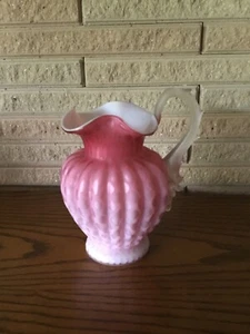 ANTIKE STEVENS & WILLIAMS ROSA SATINIERTE GLASVASE - Bild 1 von 6