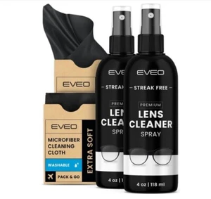Eyeglass Cleaner Spray 4oz x 2 - Complete Glasses Cleaning Kit - Glasses - & - Picture 1 of 4