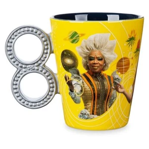 Taza de café de cerámica de la película Disney A Wrinkle in Time tema espacial amarillo coleccionable - Imagen 1 de 4