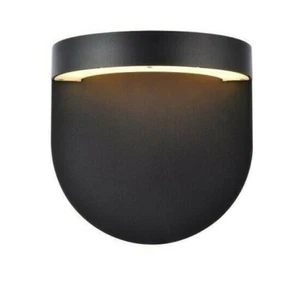 Outdoor Wall Sconce LED Light Fixture Black Porch Walkway Patio Balcony Lighting - Picture 1 of 8
