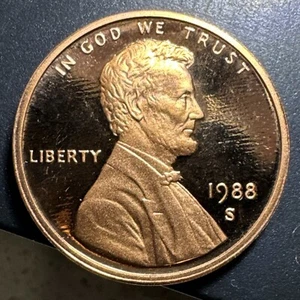 1988 S mint Penny. Rare 1988 Wide AM With Flared G Uncirculated Wrapped - Picture 1 of 4
