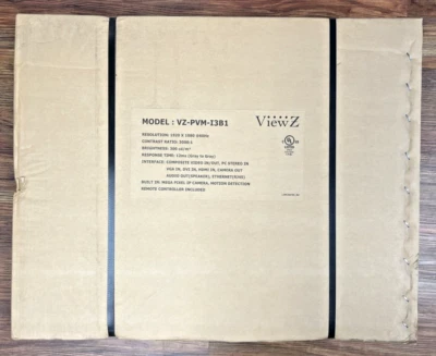 ViewZ VZ-PVM-I3B1 HD LED CCTV 27" LCD Monitor 1920x1080@60Hz *New in Sealed Box* - Image 1 of 4