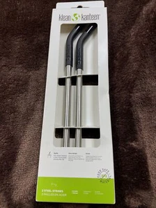 klean kanteen (2) Steel Straws New In Box - Picture 1 of 5