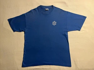 90s HANES SCOUTS T-Shirt XL Single Stitch MADE USA Beefy Cotton Blue 46" - Picture 1 of 15