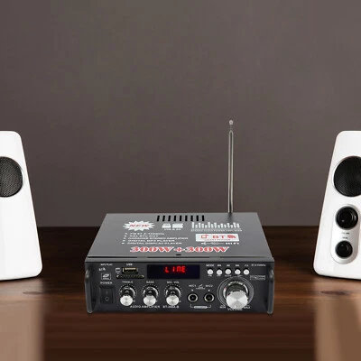 2-Kanäle Bluetooth Audioverstärker Digitaler Stereo Verstärker Mit Fernbedienung - Bild 1 von 4