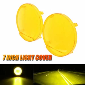 AUXBEAM 7" Round Amber Cover Light Shield For LED Work Light Pod Driving Lamp - Picture 1 of 12