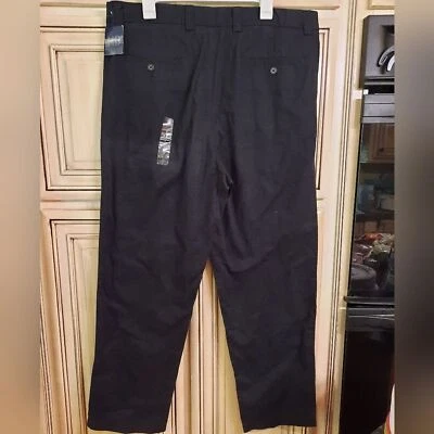 Pantalones de vestir Harbor Bay negros - talla 38x30 nuevos con etiquetas Foto 1 de 4