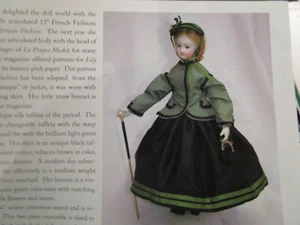 Vtg 12" LILY Doll Walking Dress w/Casque & Bonnet Pattern UNCUT - Bild 1 von 1