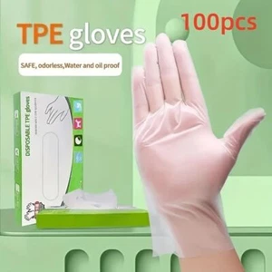 100Pcs Acid Work Safety Cleaning Gloves Food Grade Latex Free Gloves - Picture 1 of 15