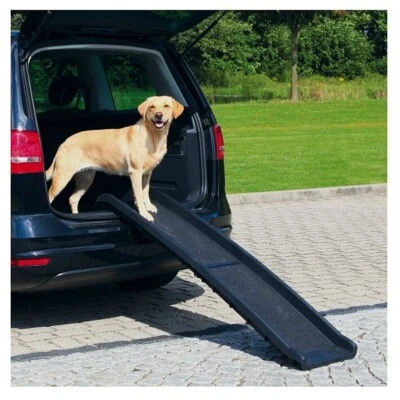 Folding Dog Car Ramp Trixie Plastic 40 x 156cm Protect & Support Pet Dogs Joints - Image 1 of 4