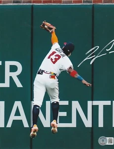RONALD ACUNA JR ATLANTA BRAVES BECKETT AUTHENTICATED ACTION SIGNED 8x10 - Picture 1 of 1