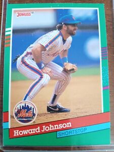 HOWARD JOHNSON NEW YORK METS 1991 DONRUSS SRIES 2 BASEBALL CARD #454