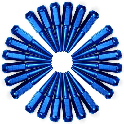 24pcs Spike Lug Nut 12x1.5mm Wheel Stud Blue fits 2008 2009 2010 Ford Fusion - Image 1 of 4