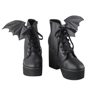 Iron Fist Bat Wing Platform Ankle Boot US 9 EU 40 NIB Halloween Goth - Picture 1 of 16