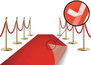 Red Carpet Runner for Party, 2X15Ft ,70GSM ,Hollywood Red Carpet Roll Out for Sp - Picture 1 of 12