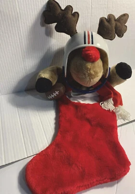 VINTAGE 1993 NCAA UNV Of ARIZONA 3D PLASTIC HELMET REINDEER CHRISTMAS STOCKING - Image 1 of 4