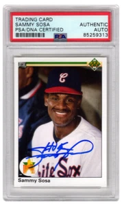 Sammy Sosa Signed White Sox 1990 Upper Deck Trading Card #17 -(PSA Encapsulated) - Picture 1 of 2