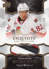 COLIN WHITE 2017/18 UD BLACK DIAMOND EXQUISITE COLLECTION ROOKIE PATCH 3C #/299