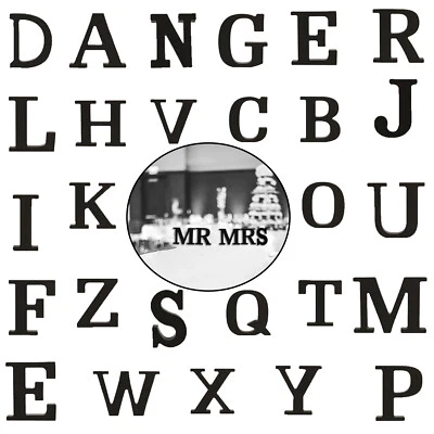 IN Legno Lettere Alfabeto MDF Shpe Craft Taglio Laser Grande Segni Casa - Immagine 1 di 4