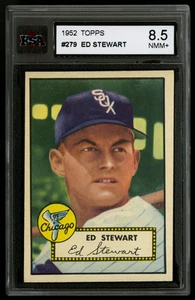 1952 TOPPS BASEBALL ~ #279 ~ ED STEWART ~ CHICAGO WHITE SOX ~KSA  8.5 NM-MT+ - Picture 1 of 2