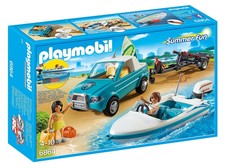 Playmobil 6864 Summer Fun Surfer Pickup with Speedboat Underwater Motor Playset 