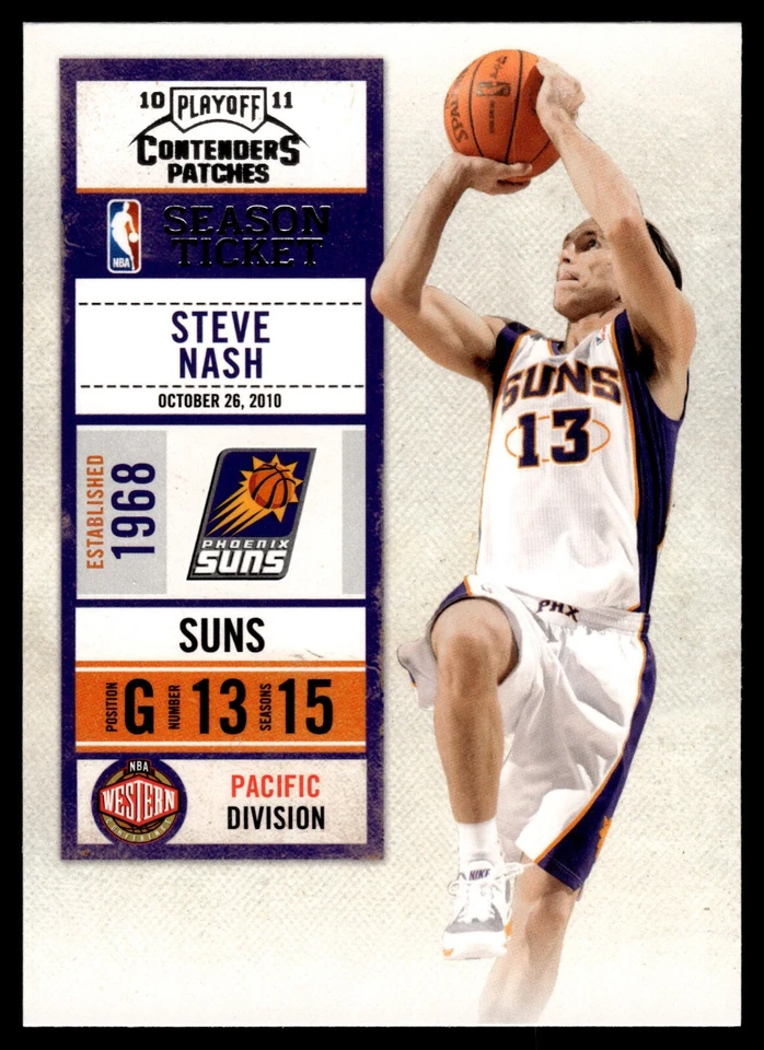 2010-11 Playoff Contenders Patches - Steve Nash #12 Suns - Image 1 of 2